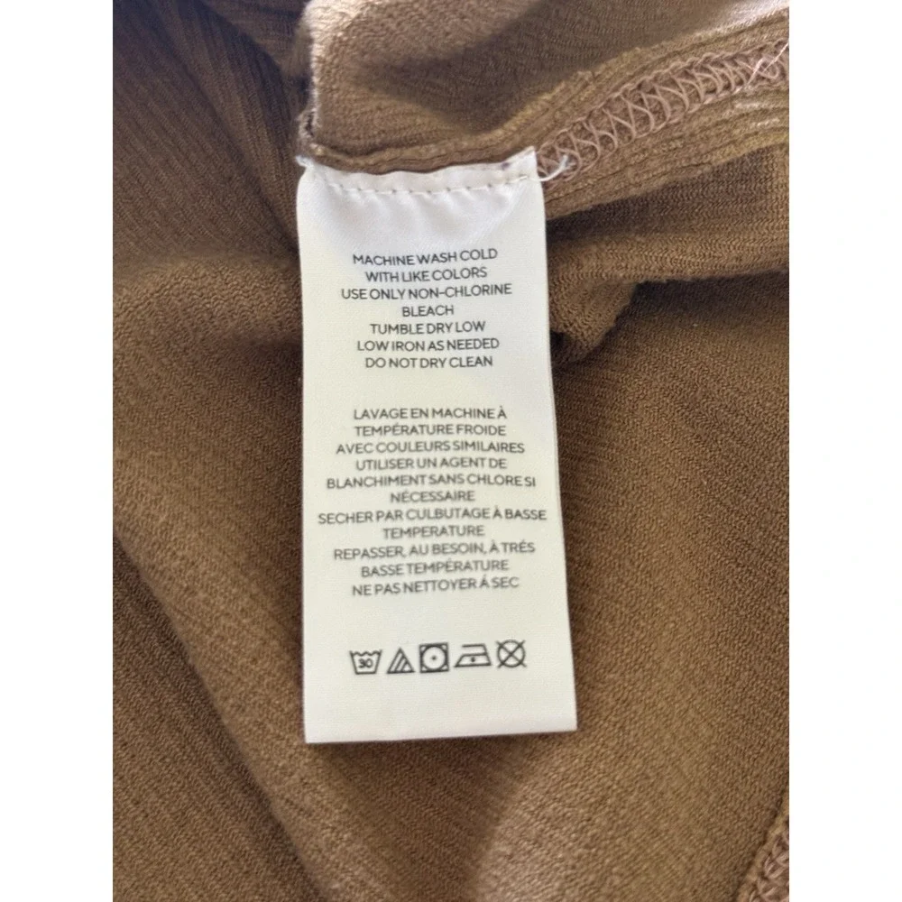 We The Free‎ People Gia Cardi Long Ribbed Sweater Dress Size Small Brown Tan
